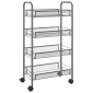 vidaXL Τρόλεϊ Κουζίνας 4 Επιπέδων Γκρι 46 x 26 x 85 εκ. Σιδερένιο