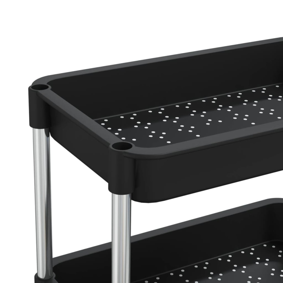 vidaXL Τρόλεϊ Κουζίνας 5 Επιπέδων Μαύρο 42 x 29 x 128 εκ. Σίδερο/ABS