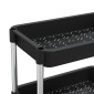 vidaXL Τρόλεϊ Κουζίνας 5 Επιπέδων Μαύρο 42 x 29 x 128 εκ. Σίδερο/ABS