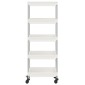 vidaXL Τρόλεϊ Κουζίνας 5 Επιπέδων Λευκό 42 x 29 x 128 εκ. Σίδερο/ABS