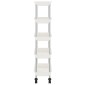 vidaXL Τρόλεϊ Κουζίνας 5 Επιπέδων Λευκό 42 x 29 x 128 εκ. Σίδερο/ABS
