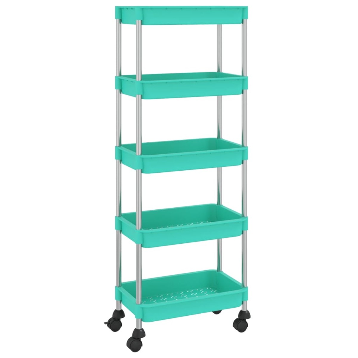vidaXL Τρόλεϊ Κουζίνας 5 Επιπέδων Τιρκουάζ 42 x 29 x 128εκ. Σίδερο/ABS