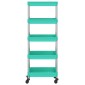vidaXL Τρόλεϊ Κουζίνας 5 Επιπέδων Τιρκουάζ 42 x 29 x 128εκ. Σίδερο/ABS