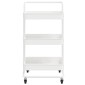 vidaXL Τρόλεϊ Κουζίνας 3 Επιπέδων Λευκό 42 x 35 x 85 εκ. Σίδερο/ABS