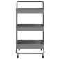 vidaXL Τρόλεϊ Κουζίνας 3 Επιπέδων Γκρι 42 x 35 x 85 εκ. Σίδερο/ABS