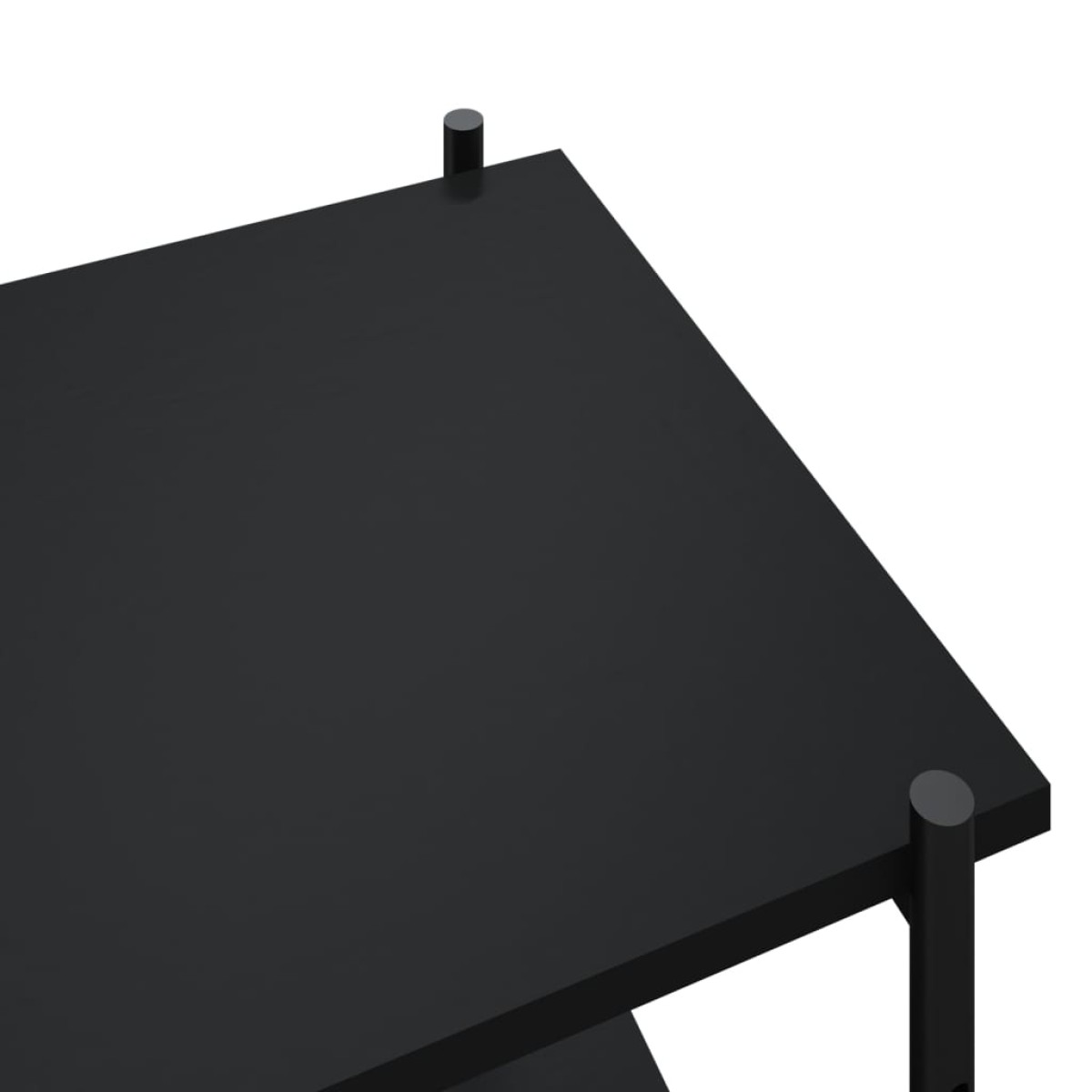 vidaXL Ραφιέρα 4 Επιπέδων Μαύρη 80 x 40 x 130 εκ.