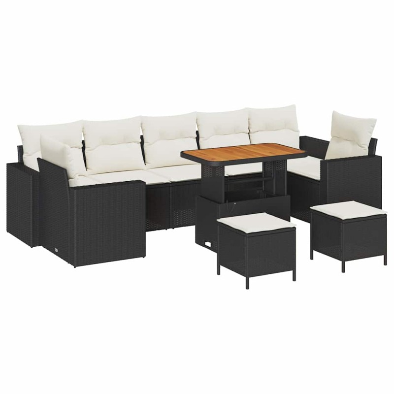 vidaXL Σετ Καναπέ Κήπου 13 pcs Μπεζ και Κρέμα συνθετικό ρατάν