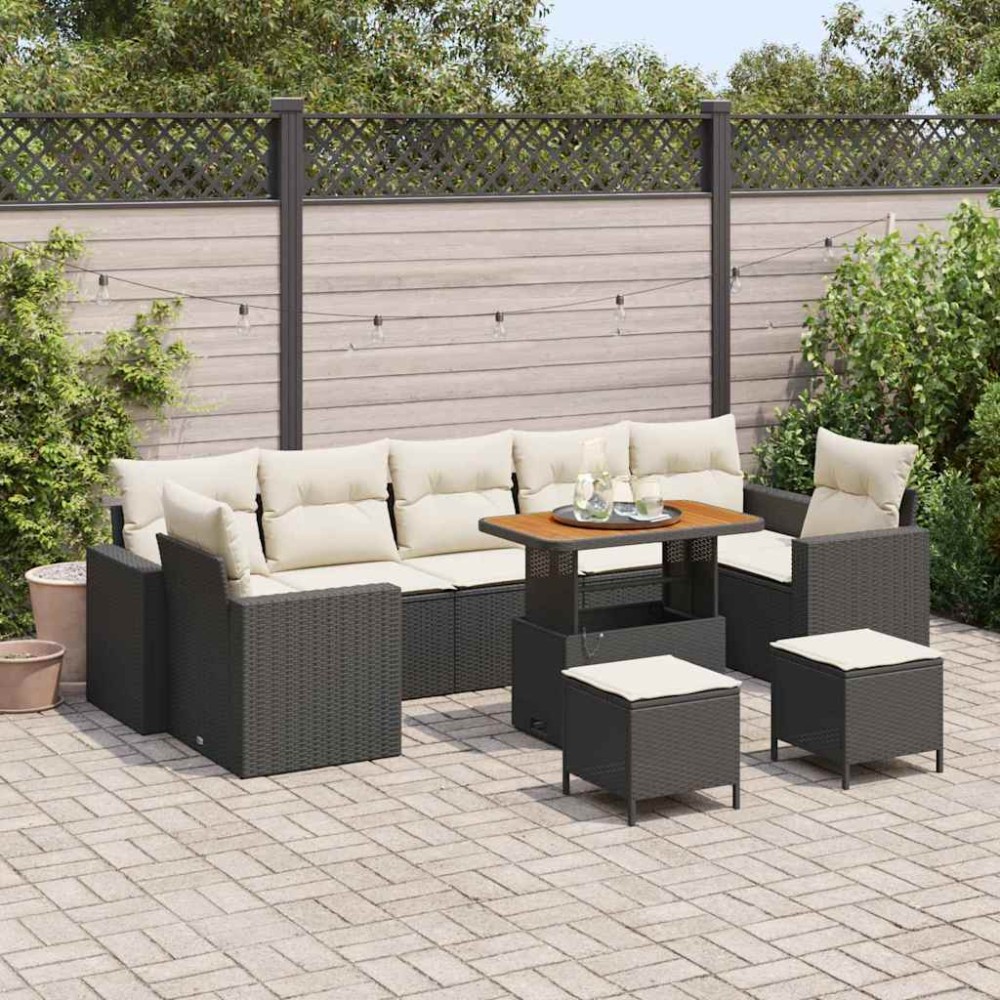 vidaXL Σετ Καναπέ Κήπου 13 pcs Μπεζ και Κρέμα συνθετικό ρατάν