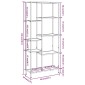 vidaXL Βιβλιοθήκη 80 x 30 x 180 εκ. από Ατσάλι και Επεξεργασμένο Ξύλο