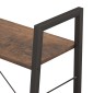 vidaXL Ραφιέρα 3 Επιπέδων Σκούρο Καφέ & Μαύρο 56 x 35 x 108 εκ.