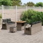 vidaXL Σετ Καναπέ Κήπου 10 τμχ. Γκρι συνθετικό ρατάν
