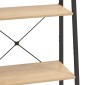 vidaXL Ραφιέρα 4 Επιπέδων Ανοιχτό Καφέ & Μαύρο 56 x 35 x 140 εκ.
