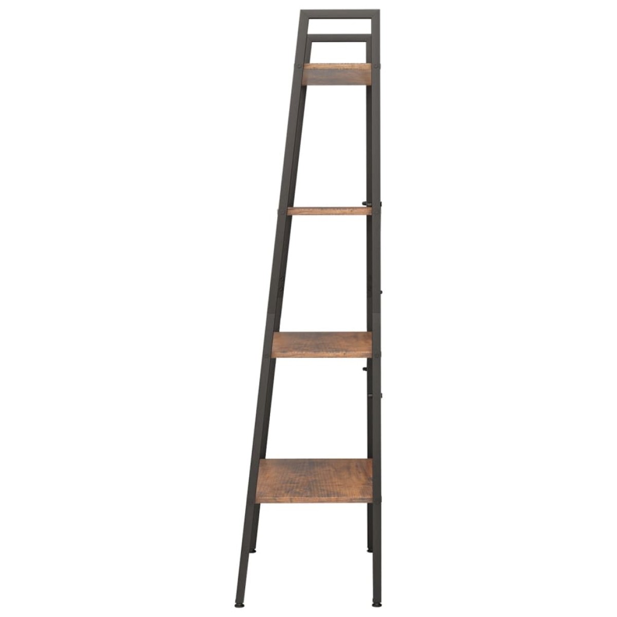 vidaXL Ραφιέρα 4 Επιπέδων Σκούρο Καφέ & Μαύρο 56x35x140 εκ.