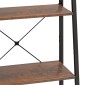 vidaXL Ραφιέρα 4 Επιπέδων Σκούρο Καφέ & Μαύρο 56x35x140 εκ.
