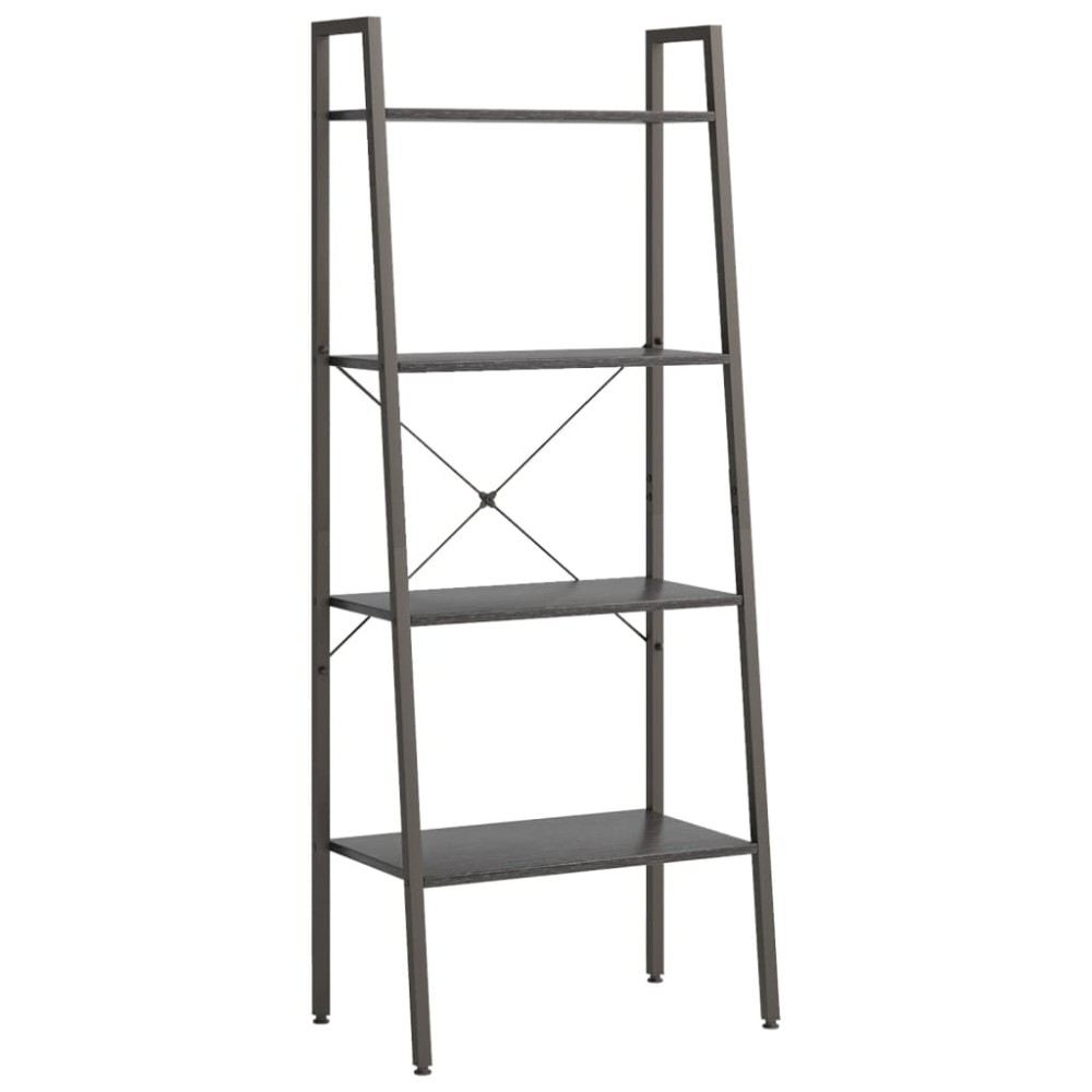 vidaXL Ραφιέρα Όρθια 4 Επιπέδων Μαύρη 56 x 35 x 140 εκ.