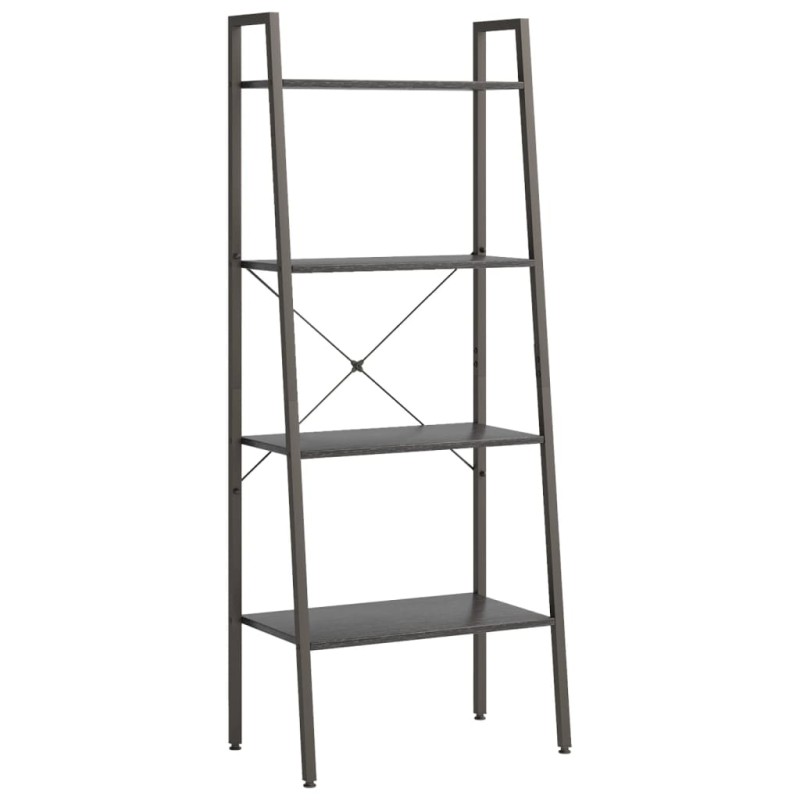 vidaXL Ραφιέρα Όρθια 4 Επιπέδων Μαύρη 56 x 35 x 140 εκ.
