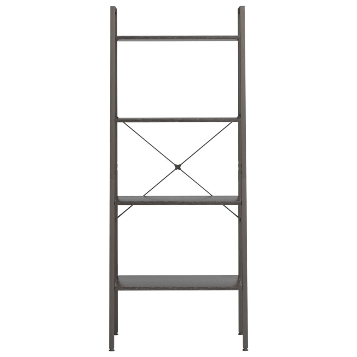 vidaXL Ραφιέρα Όρθια 4 Επιπέδων Μαύρη 56 x 35 x 140 εκ.