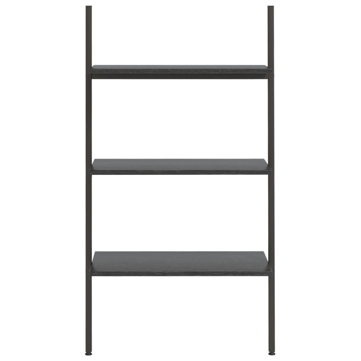vidaXL Ραφιέρα Κεκλιμένη 3 Επιπέδων Μαύρη 64x34x116 εκ.
