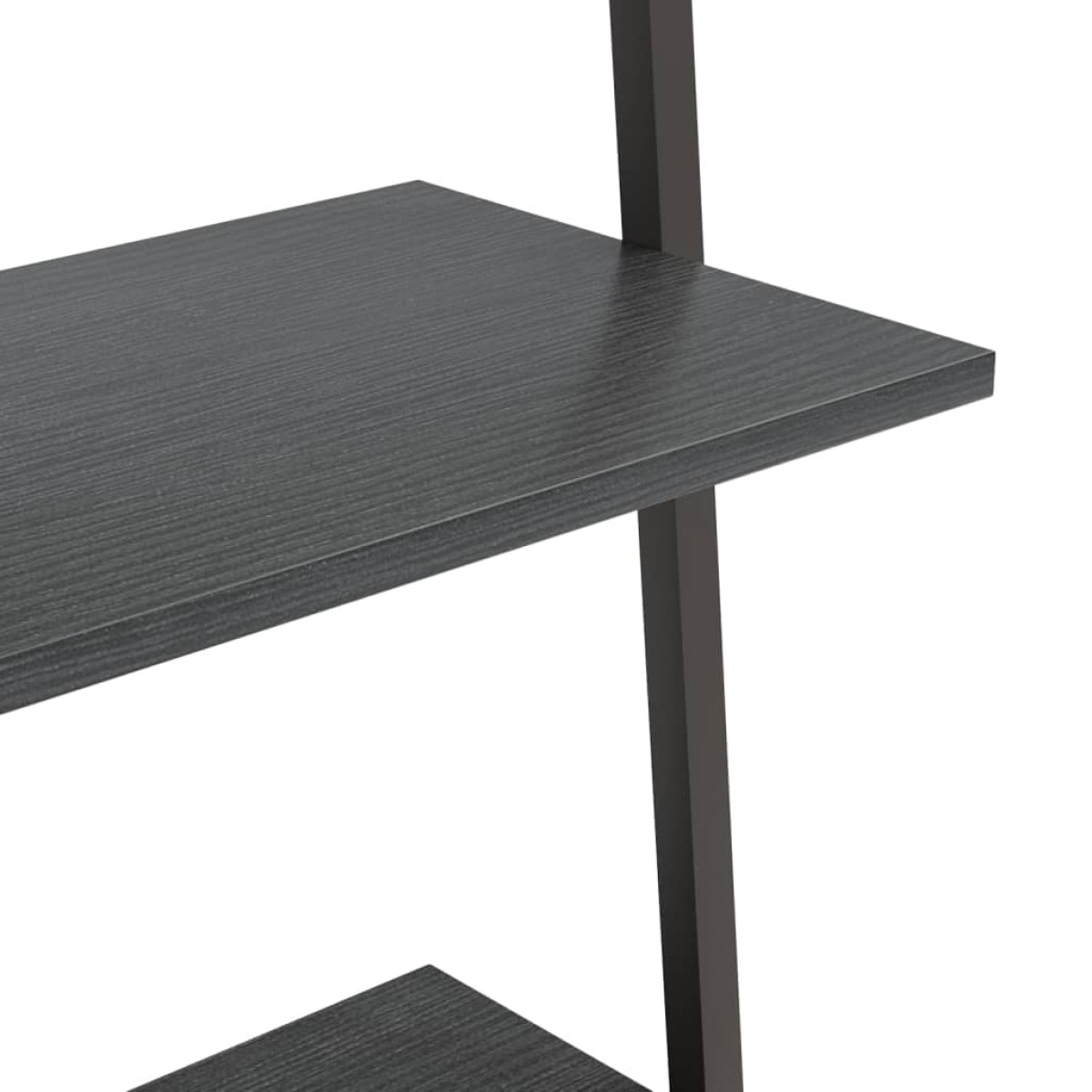 vidaXL Ραφιέρα Κεκλιμένη 3 Επιπέδων Μαύρη 64x34x116 εκ.