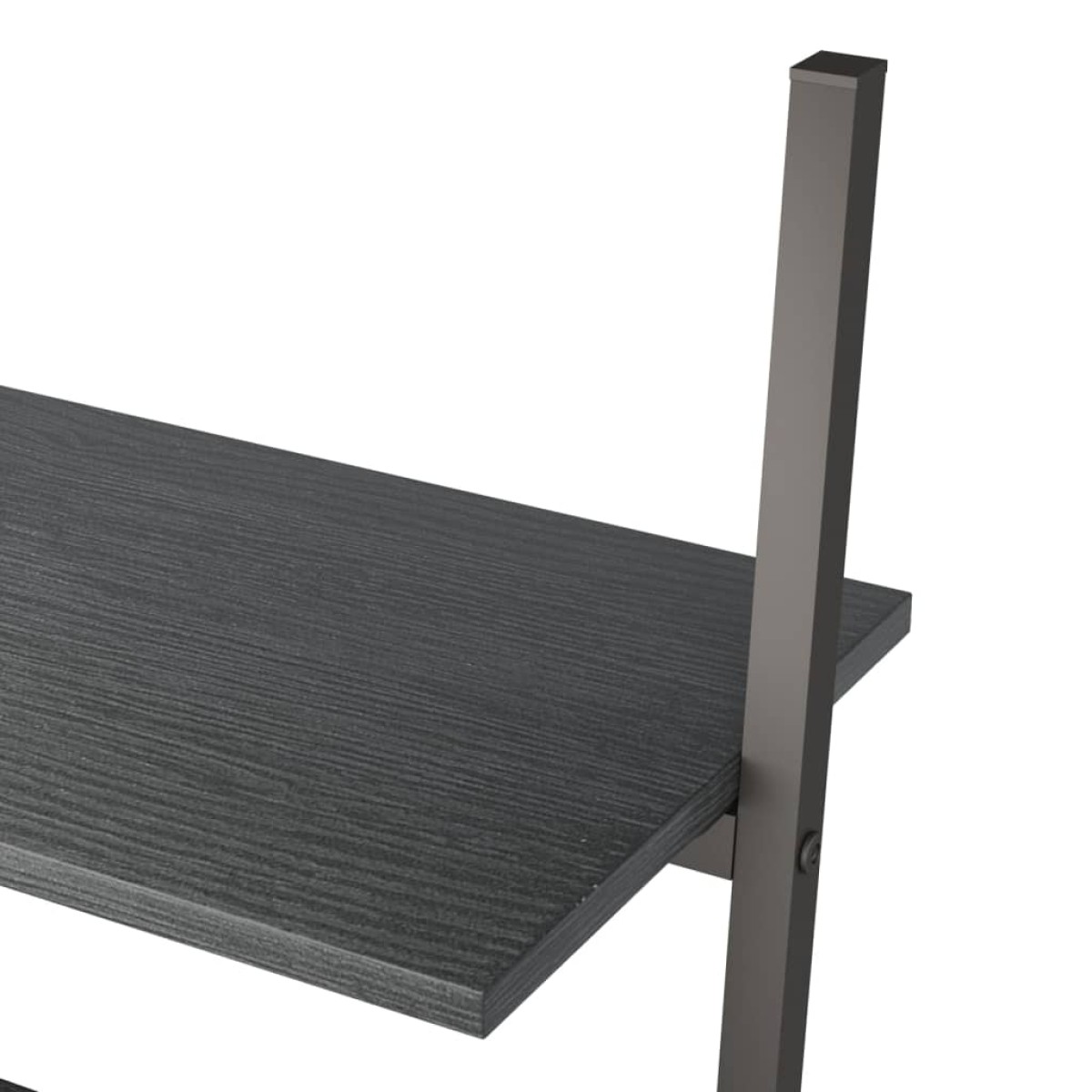 vidaXL Ραφιέρα Κεκλιμένη 3 Επιπέδων Μαύρη 64x34x116 εκ.