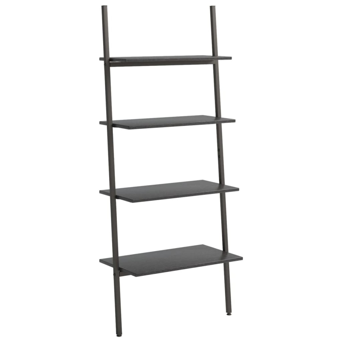 vidaXL Ραφιέρα Κεκλιμένη 4 Επιπέδων Μαύρη 64 x 34 x 150,5 εκ.