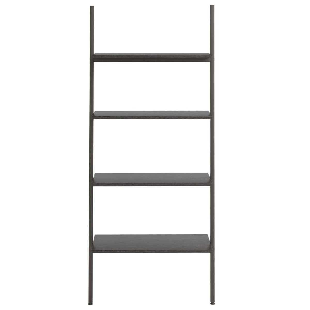 vidaXL Ραφιέρα Κεκλιμένη 4 Επιπέδων Μαύρη 64 x 34 x 150,5 εκ.