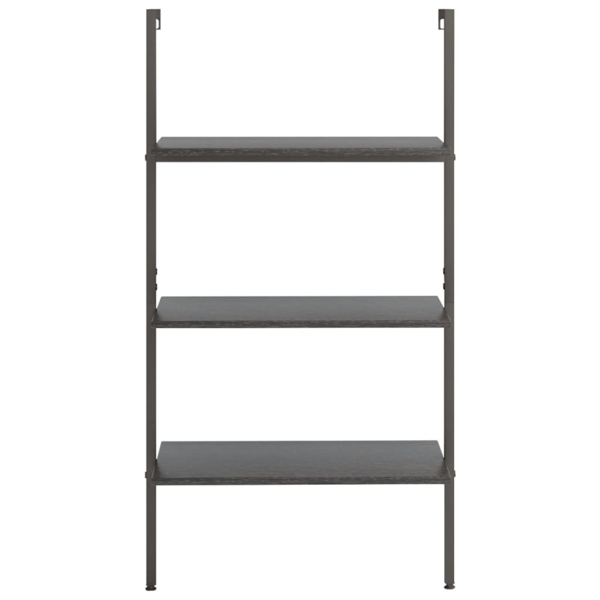 vidaXL Ραφιέρα Κεκλιμένη 3 Επιπέδων Μαύρη 64x35x120,5 εκ.