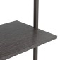 vidaXL Ραφιέρα Κεκλιμένη 3 Επιπέδων Μαύρη 64x35x120,5 εκ.