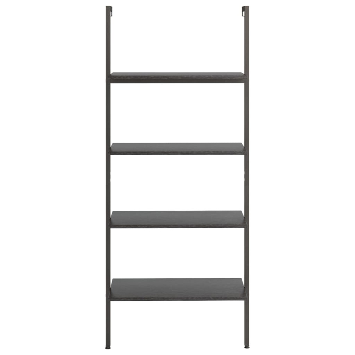 vidaXL Ραφιέρα Κεκλιμένη 4 Επιπέδων Μαύρη 64 x 35 x 152,5 εκ.