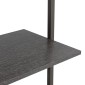 vidaXL Ραφιέρα Κεκλιμένη 4 Επιπέδων Μαύρη 64 x 35 x 152,5 εκ.
