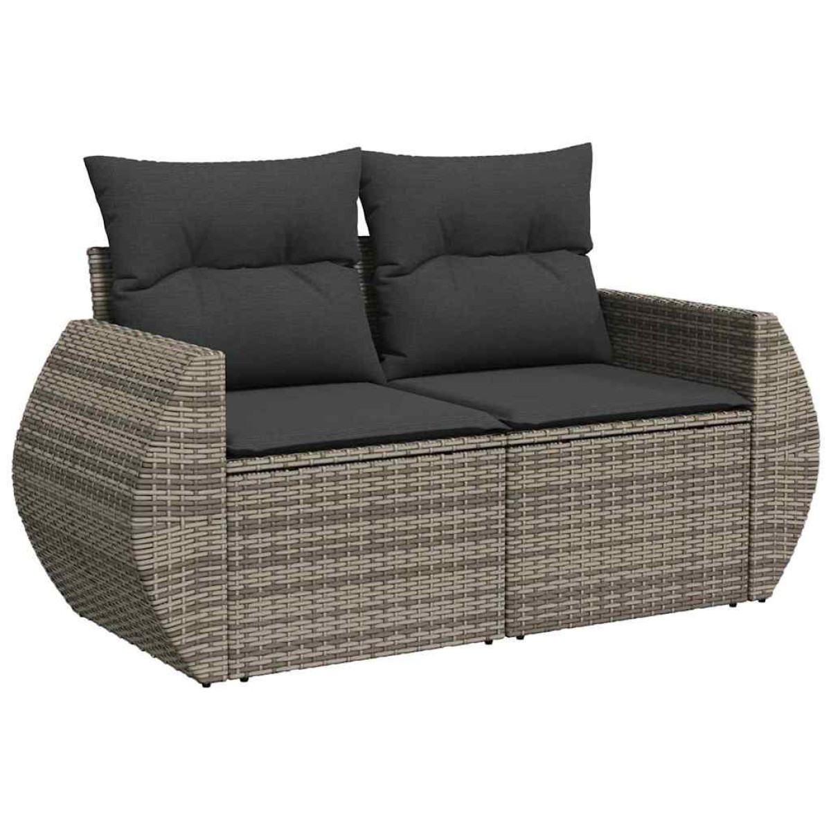 vidaXL Σετ Καναπέ Κήπου 12 τμχ. 12-Αριθμός καθισμάτων Γκρι Πολυ Ρατάν