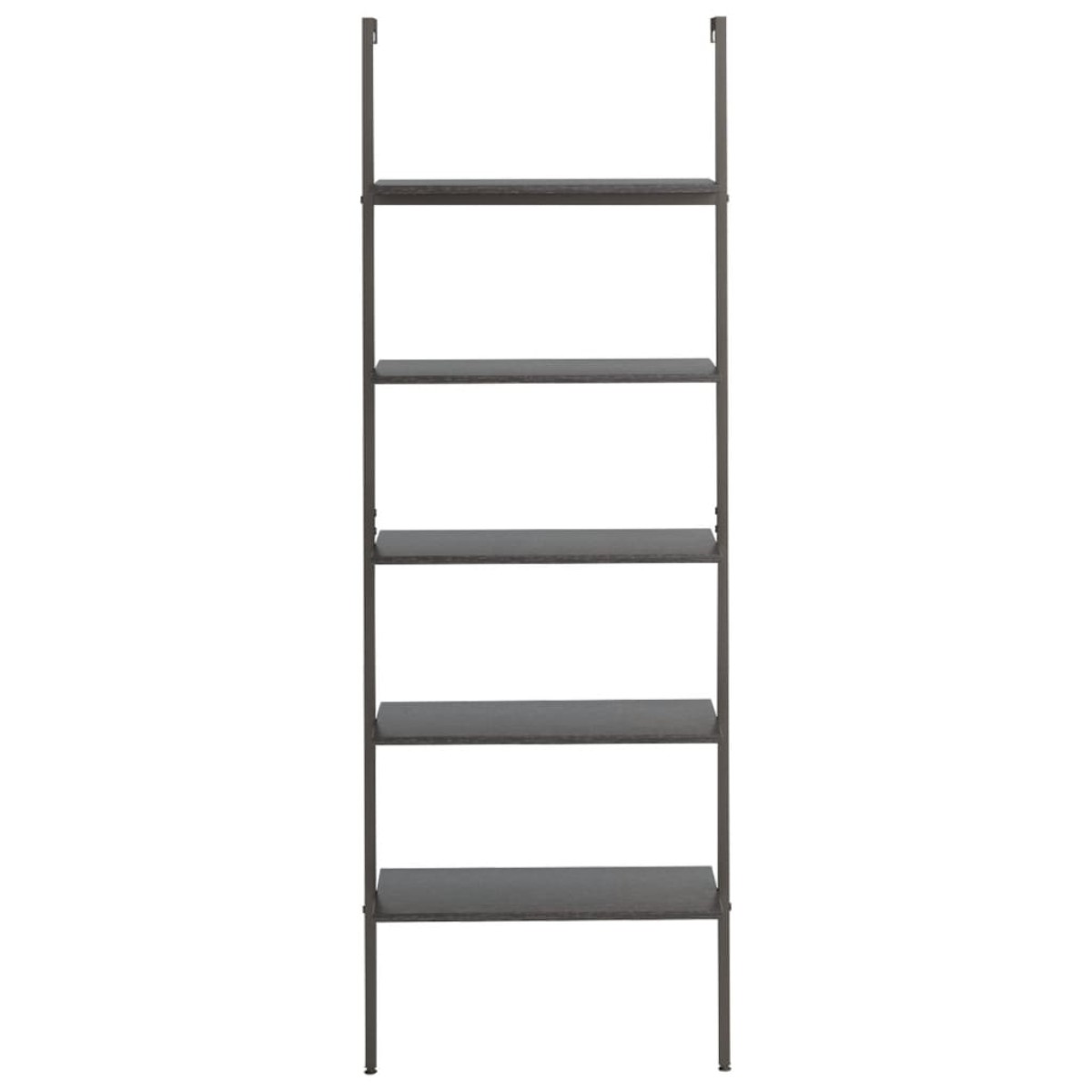 vidaXL Ραφιέρα Κεκλιμένη 5 Επιπέδων Μαύρη 64x35x185 εκ.