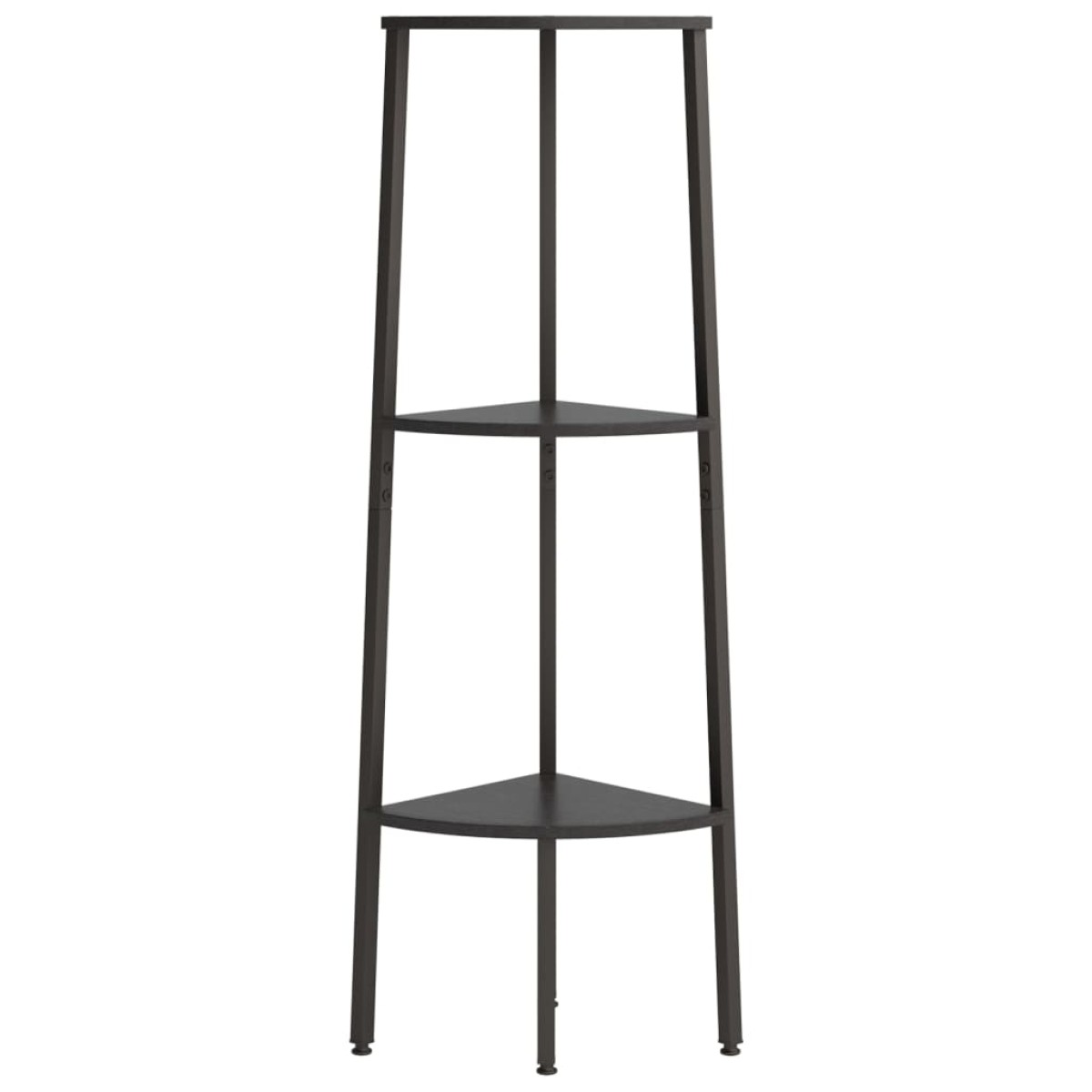 vidaXL Ραφιέρα Γωνιακή 3 Επίπεδων Μαύρο 45,5x31,5x120 εκ.