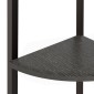 vidaXL Ραφιέρα Γωνιακή 3 Επίπεδων Μαύρο 45,5x31,5x120 εκ.