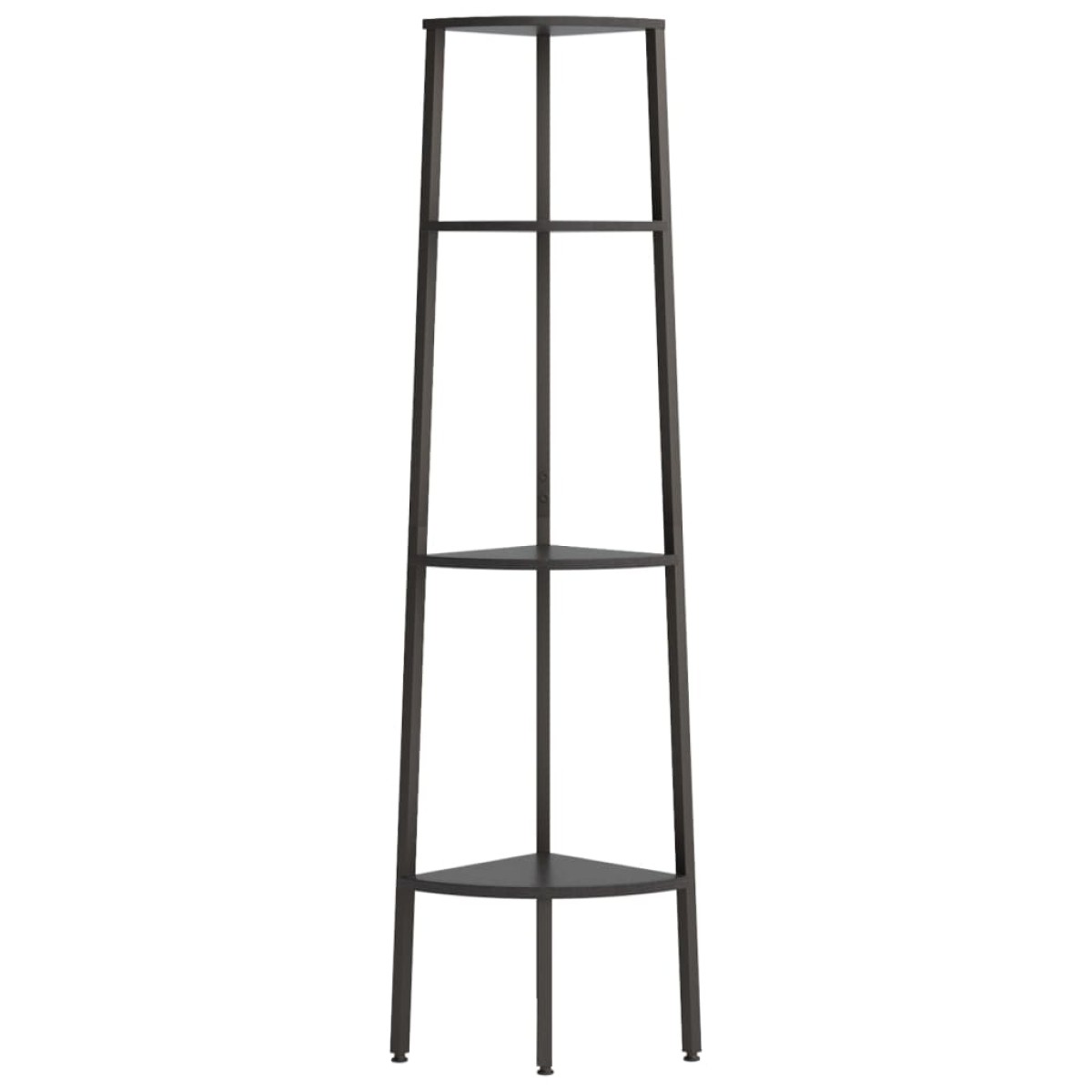 vidaXL Ραφιέρα Γωνιακή 4 Επίπεδων Μαύρη 45,5 x 31,5 x 150 εκ.