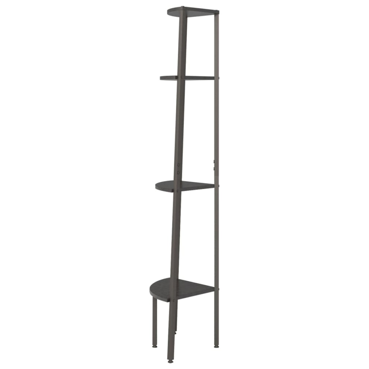 vidaXL Ραφιέρα Γωνιακή 4 Επίπεδων Μαύρη 45,5 x 31,5 x 150 εκ.
