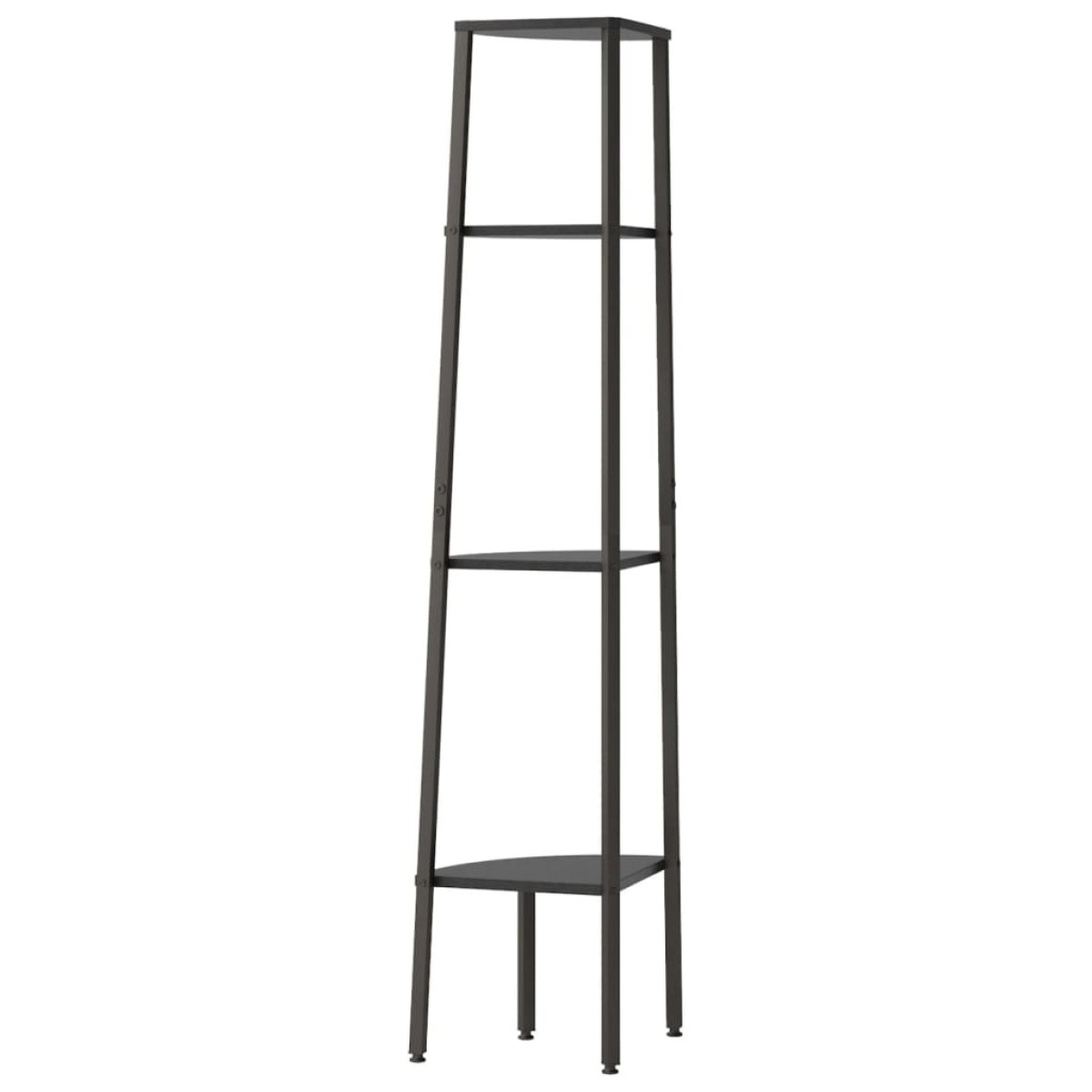 vidaXL Ραφιέρα Γωνιακή 4 Επίπεδων Μαύρη 45,5 x 31,5 x 150 εκ.