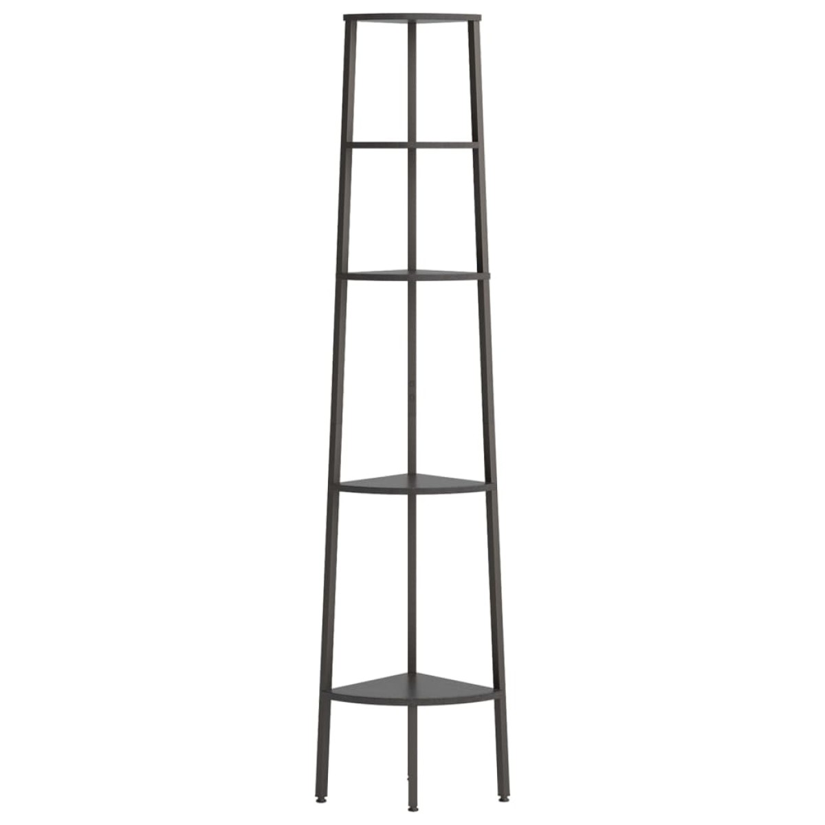 vidaXL Ραφιέρα Γωνιακή 5 Επίπεδων Μαύρη 45,5 x 31,5 x 180 εκ.