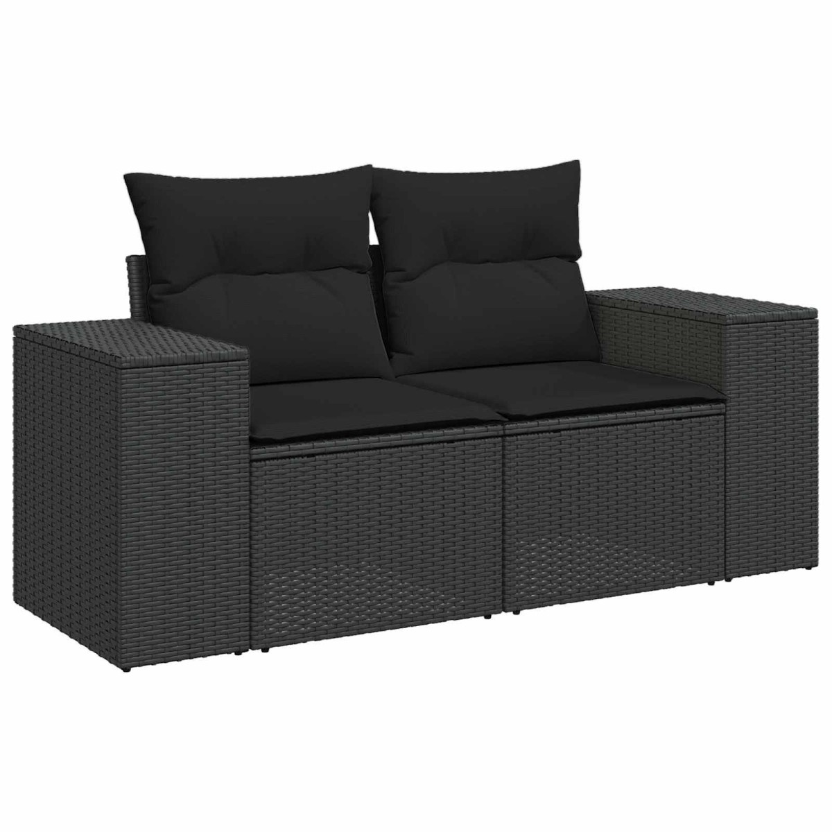 vidaXL Σετ Καναπέ Κήπου 9 τμχ. 6-Αριθμός καθισμάτων Μαύρο