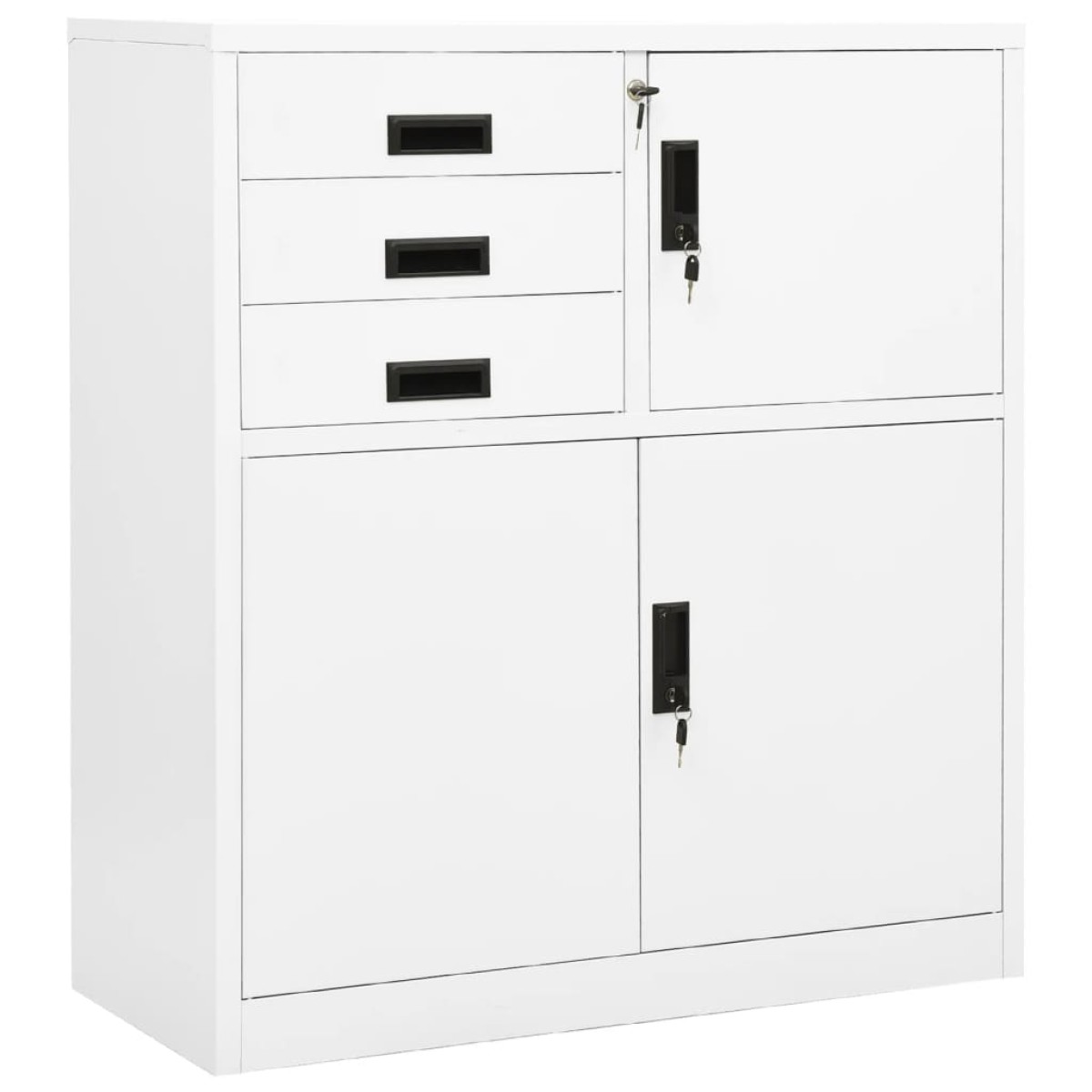 vidaXL Ντουλάπα Γραφείου Λευκή 90 x 40 x 102 εκ. Ατσάλινη