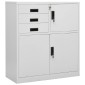 vidaXL Ντουλάπα Γραφείου Ανοιχτό Γκρι 90 x 40 x 102 εκ. Ατσάλινη