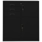 vidaXL Ντουλάπα Γραφείου Μαύρη 90 x 40 x 102 εκ. Ατσάλινη