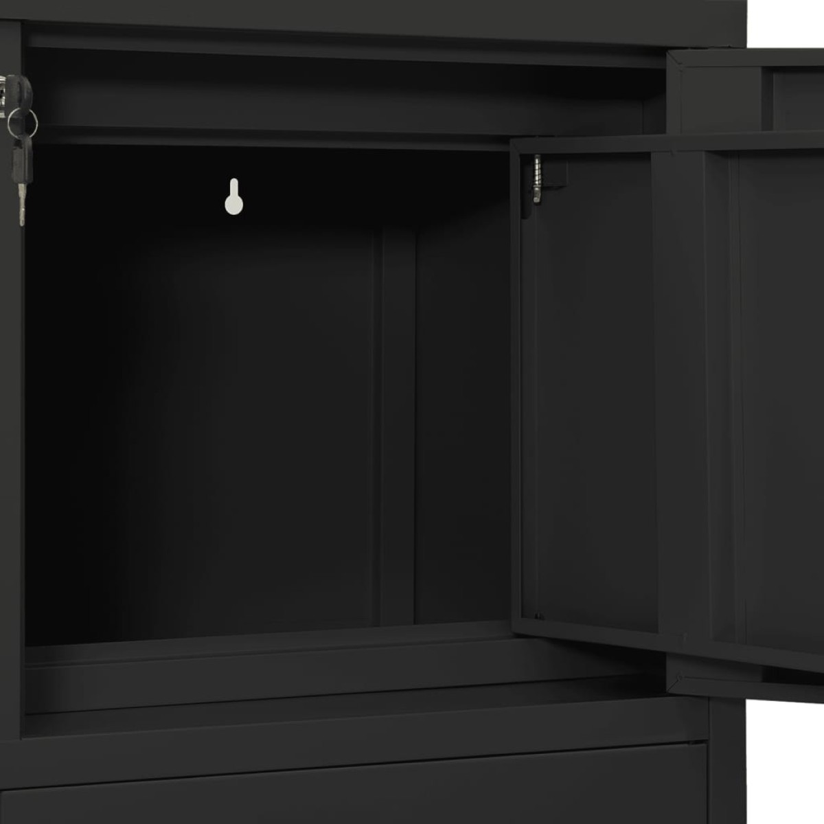 vidaXL Ντουλάπα Γραφείου Ανθρακί 90 x 40 x 102 εκ. Ατσάλινη