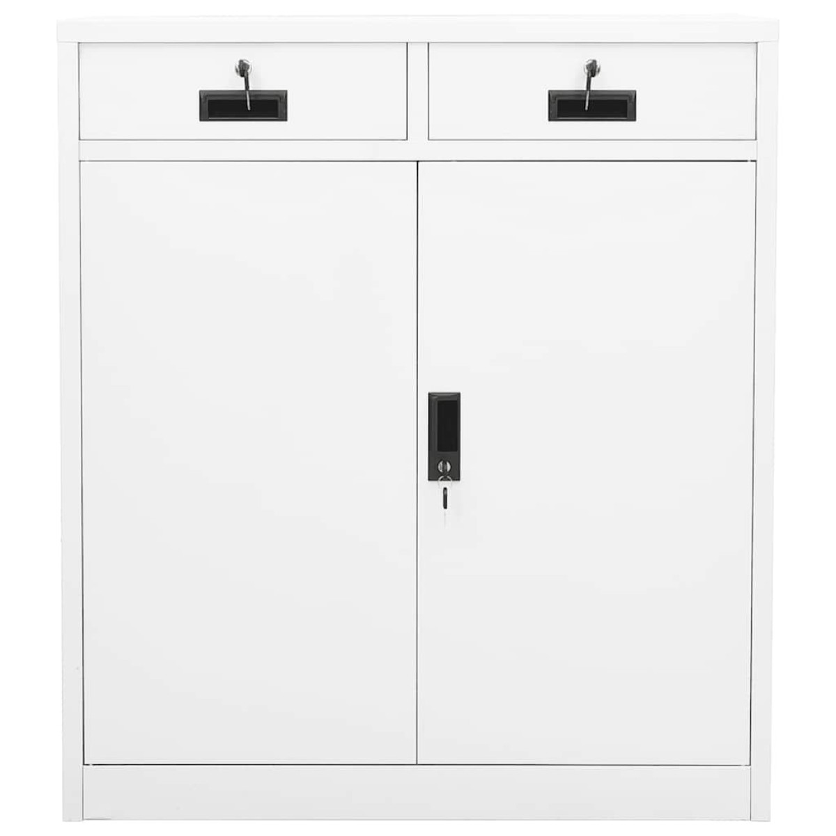 vidaXL Ντουλάπα Γραφείου Λευκή 90 x 40 x 102 εκ. Ατσάλινη