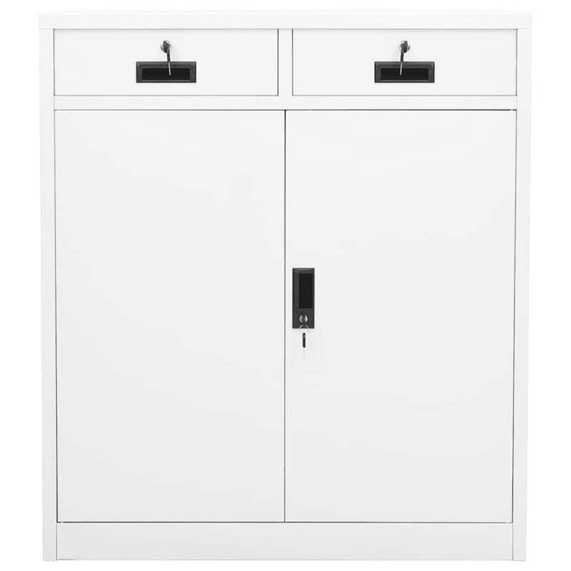vidaXL Ντουλάπα Γραφείου Λευκή 90 x 40 x 102 εκ. Ατσάλινη