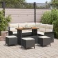 vidaXL Σετ Καναπέ Κήπου 9 τμχ. 8-Αριθμός καθισμάτων Μαύρο και Κρέμα