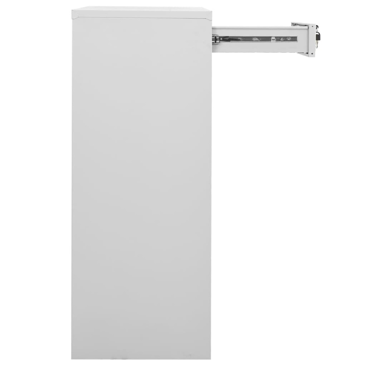 vidaXL Ντουλάπα Γραφείου Ανοιχτό Γκρι 90 x 40 x 102 εκ. Ατσάλινη