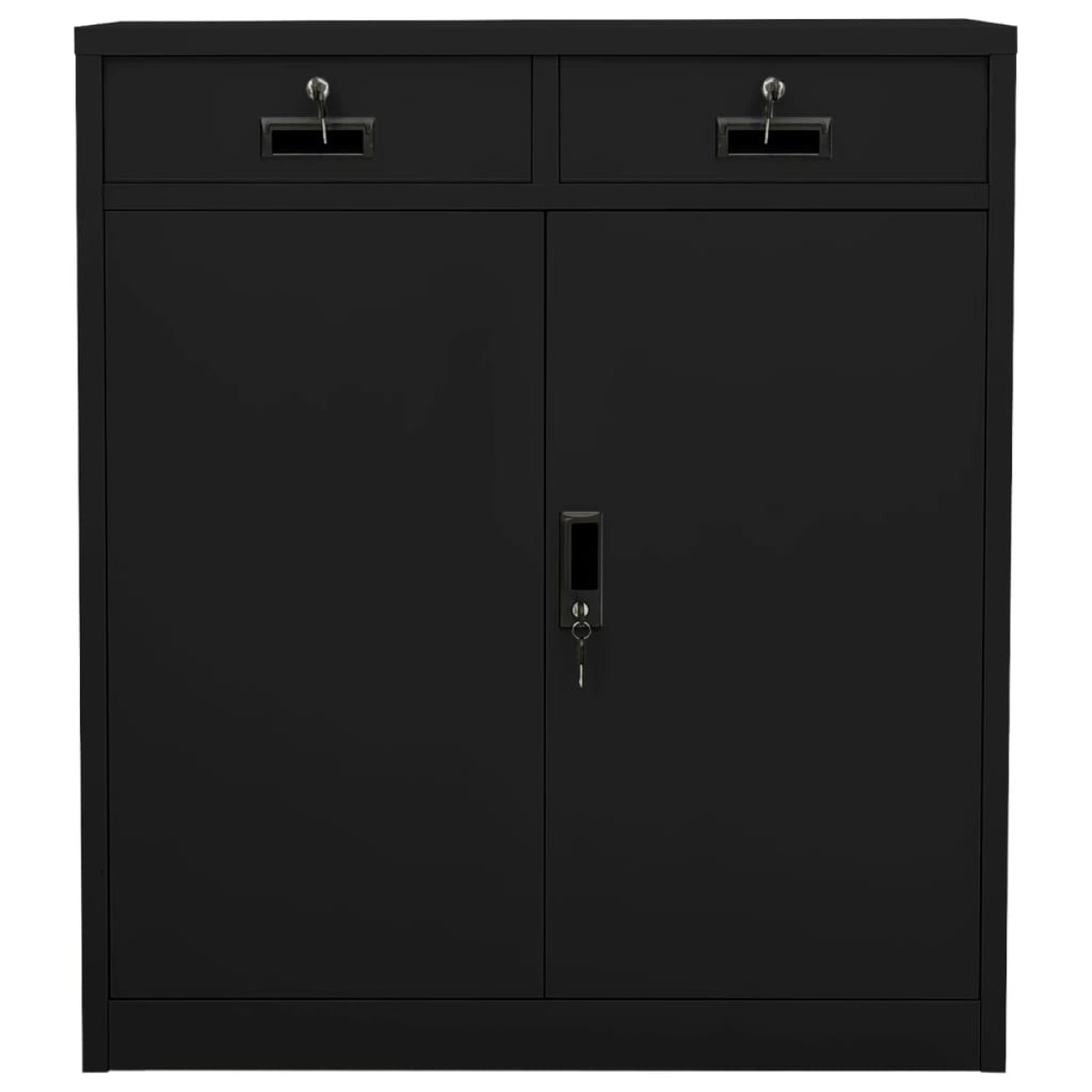 vidaXL Ντουλάπα Γραφείου Μαύρη 90 x 40 x 102 εκ. Ατσάλινη