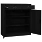 vidaXL Ντουλάπα Γραφείου Μαύρη 90 x 40 x 102 εκ. Ατσάλινη