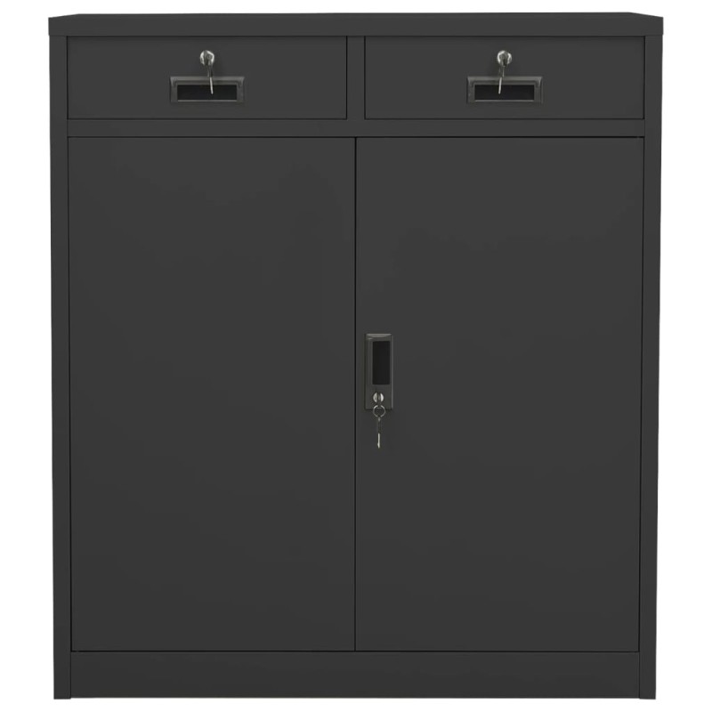 vidaXL Ντουλάπα Γραφείου Ανθρακί 90 x 40 x 102 εκ. Ατσάλινη